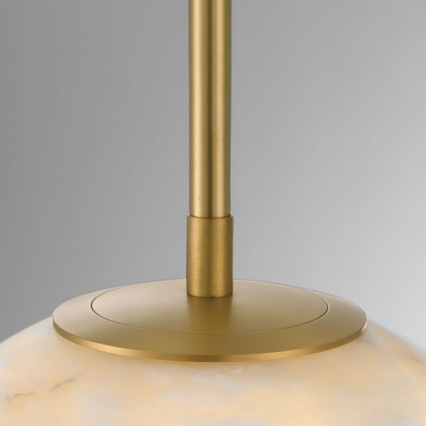 Hängeleuchte LED Kugelschirm Ø 30,4 cm Alabaster Metall