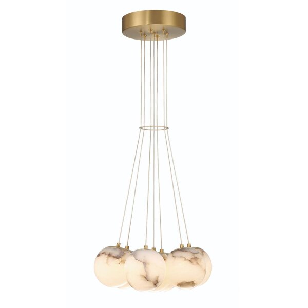 LED Pendelleuchte Alabaster Metall B: 45,6 cm 3000 K 3544 lm