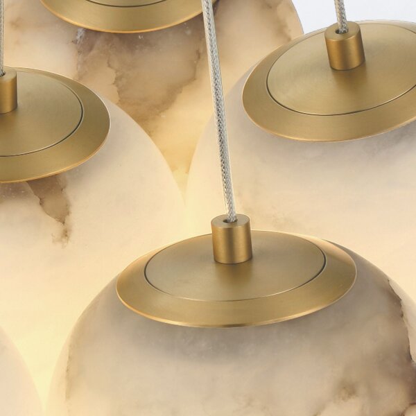 LED Pendelleuchte Alabaster Metall B: 45,6 cm 3000 K 3544 lm