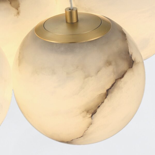 LED Pendelleuchte Alabaster Metall B: 45,6 cm 3000 K 3544 lm