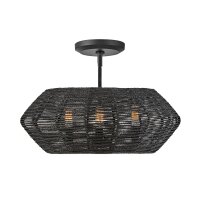 Hängelampe Korbschirm Rattan Ø 53,5 cm in...