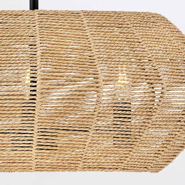 Boho Hängeleuchte Rattan Ø 53,5 cm 3x E14 Modern ESMOND
