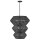 Große Hängelampe Schwarz Ø 71 cm Rattan Metall 10x E14