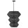 Große Hängelampe Schwarz Ø 71 cm Rattan Metall 10x E14