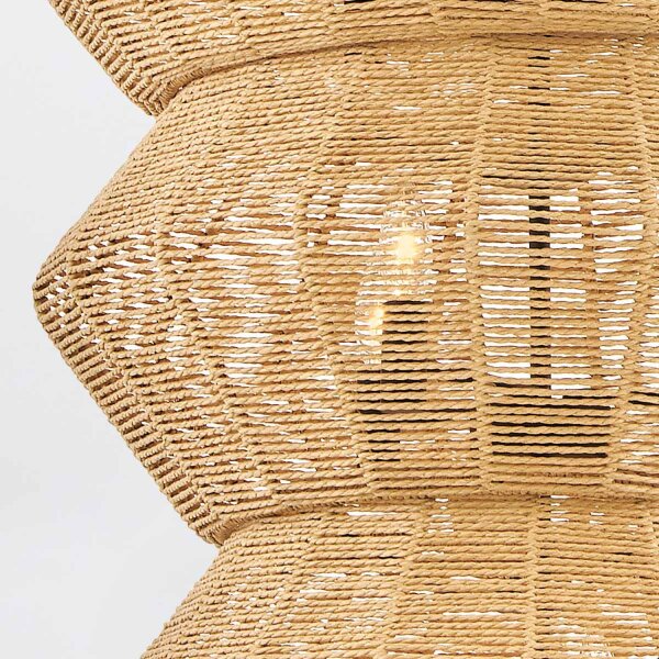 Pendelleuchte Rattan Metall Ø 71 cm für 10x E14 groß Boho
