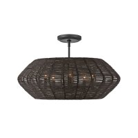 Pendelleuchte Schwarz Ø 71 cm Rattan Metall 5x E14...