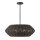 Pendelleuchte Schwarz Ø 71 cm Rattan Metall 5x E14 groß