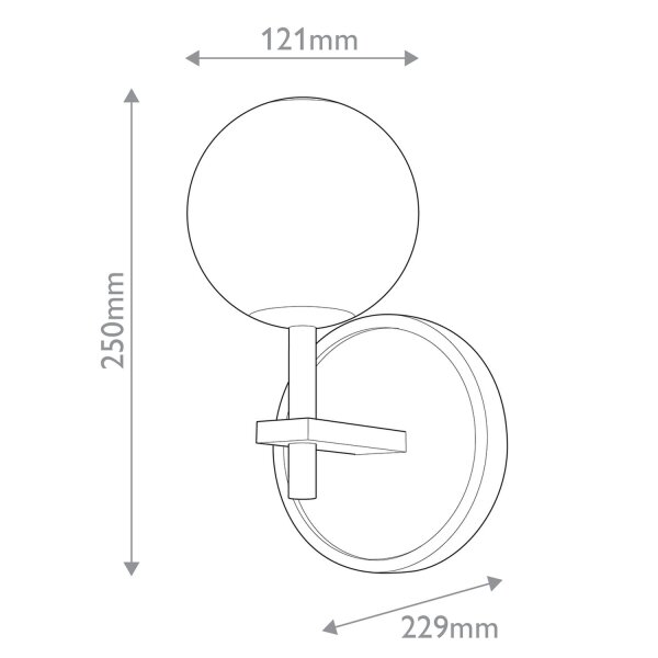 Wandleuchte LED H: 21,9 cm in Messing 3000 K warmweiß