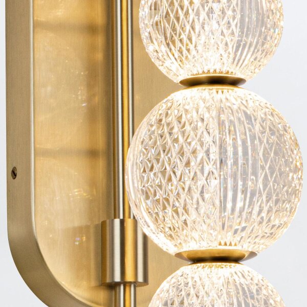Wandlampe LED groß H: 74,6 cm in Messing 3000K warmweiß