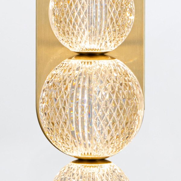 Wandlampe LED groß H: 74,6 cm in Messing 3000K warmweiß