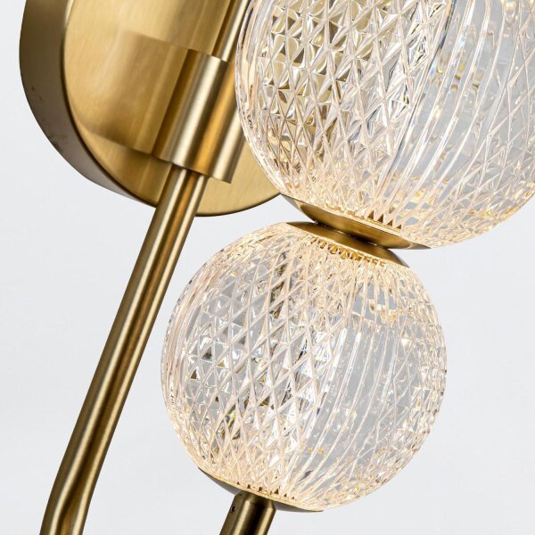 Wandlampe LED groß H: 74,6 cm in Messing 3000K warmweiß