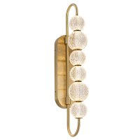 Wandlampe LED groß H: 74,6 cm in Messing 3000K...