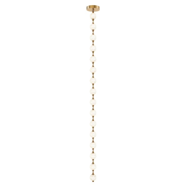LED Pendelleuchte verstellbar H: max. 2,9 m in Messing