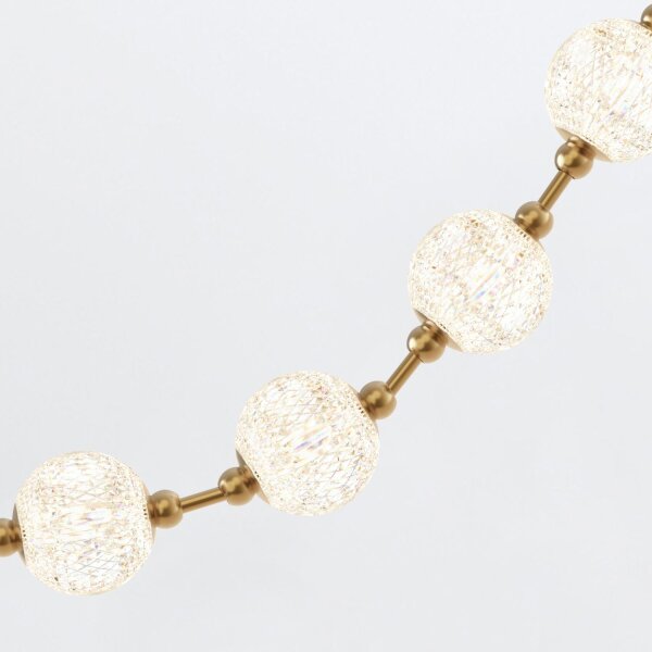 LED Pendelleuchte verstellbar H: max. 2,9 m in Messing