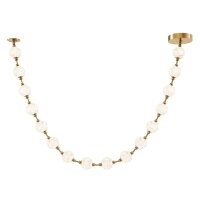 LED Pendelleuchte verstellbar H: max. 2,9 m in Messing