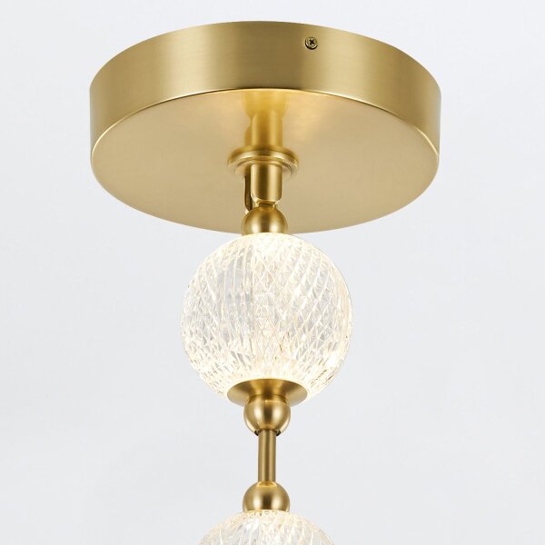 Hängeleuchte LED H: max. 152,4 cm verstellbar Art Déco
