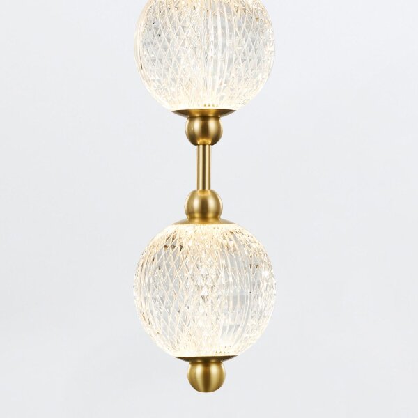 Hängeleuchte LED H: max. 152,4 cm verstellbar Art Déco