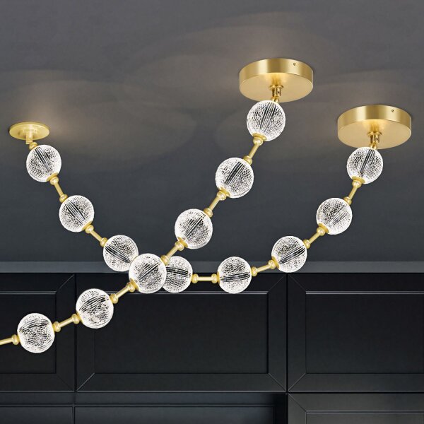 Hängeleuchte LED H: max. 152,4 cm verstellbar Art Déco