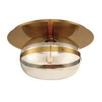 Deckenleuchte Rauchglas Metall Ø 34,8 cm E27 FLORIN