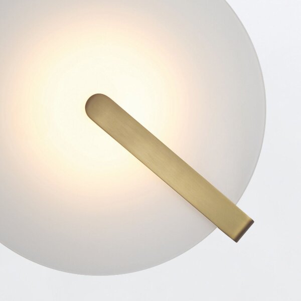 LED Deckenlampe rund Ø 31 cm 3000 K 520 lm Metall Glas