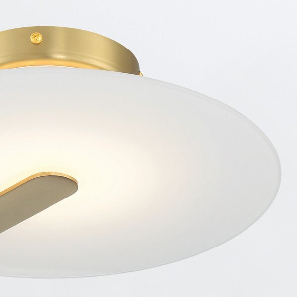 LED Deckenlampe rund Ø 31 cm 3000 K 520 lm Metall Glas