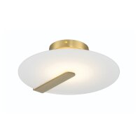 LED Deckenlampe rund &Oslash; 31 cm 3000 K 520 lm Metall Glas