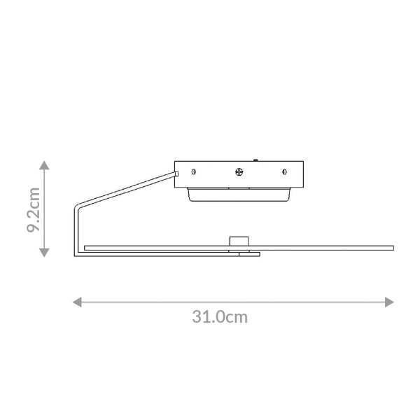 LED Deckenleuchte Schwarz Weiß Ø 31 cm rund Glas Metall