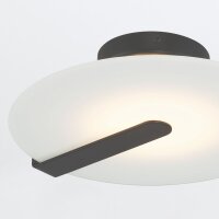 LED Deckenleuchte Schwarz Weiß Ø 31 cm rund...