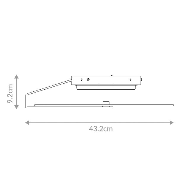 LED Deckenleuchte Glas Metall Ø 43,2 cm rund in Weiß Gold