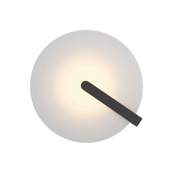 LED Deckenlampe rund Ø 43,2 cm Schwarz Weiß Metall Glas