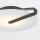 LED Deckenlampe rund Ø 43,2 cm Schwarz Weiß Metall Glas