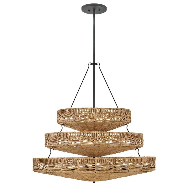 Hängelampe Korbschirm Rattan Ø 76,2 cm rund Modern
