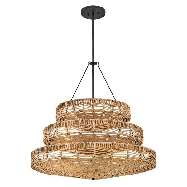 Hängelampe Korbschirm Rattan Ø 76,2 cm rund Modern