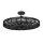 Pendelleuchte Rattan rund Ø 76,2 cm groß Schwarz Modern