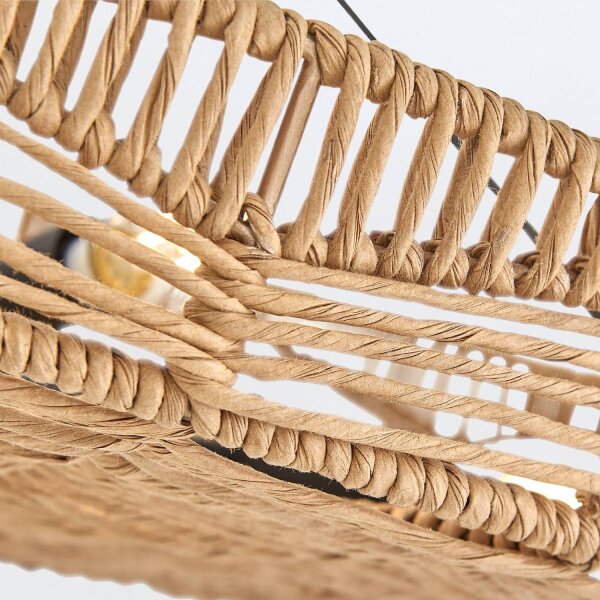 Hängeleuchte rund Ø 76,2 cm groß Rattan Korbschirm