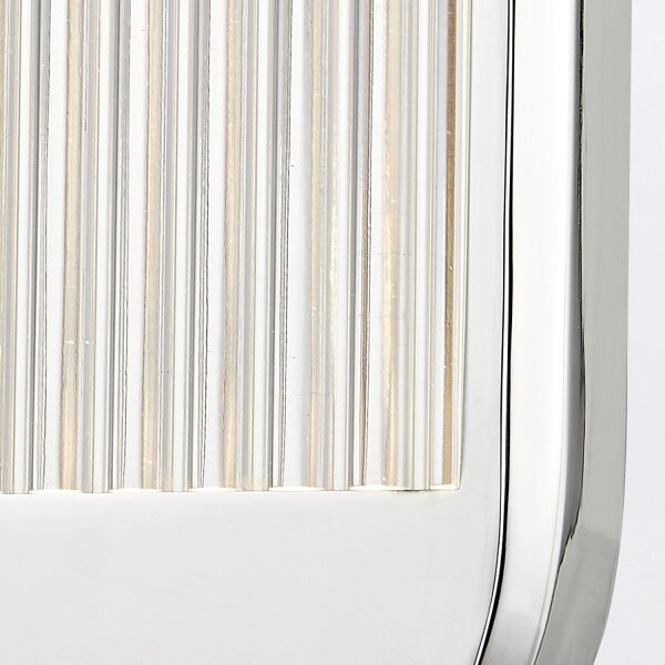 Wandleuchte LED H: 42,2 cm Metall Glas in Nickel poliert