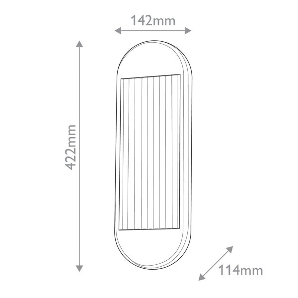LED Wandlampe Metall Glas H: 42,2 cm in Messing Antik
