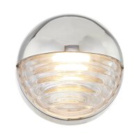 Wandlampe LED rund Ø 14,3 cm Metall Glas in Nickel...