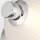 LED Wandlampe Badezimmer 39 cm Glas Metall in Nickel Weiß IP44