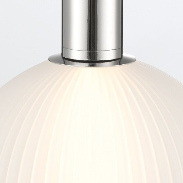 LED Hängeleuchte Rauchglas Metall D: 15,2 cm rund 3000 K