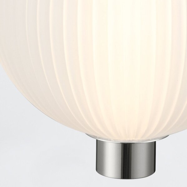 LED Hängeleuchte Rauchglas Metall D: 15,2 cm rund 3000 K