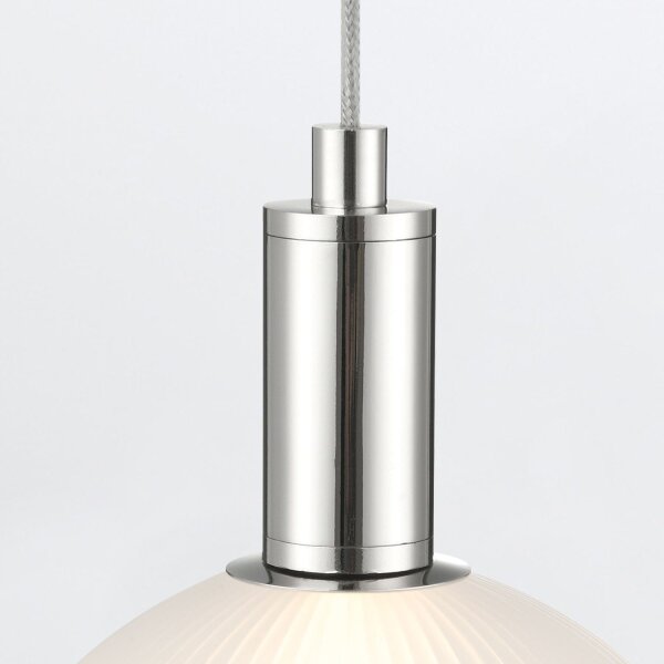 LED Hängeleuchte Rauchglas Metall D: 15,2 cm rund 3000 K