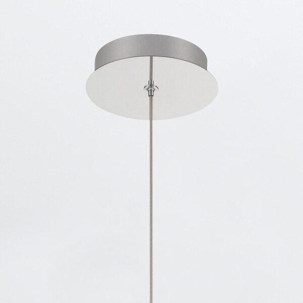 LED Hängeleuchte Rauchglas Metall D: 15,2 cm rund 3000 K
