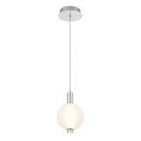 LED Hängeleuchte Rauchglas Metall D: 15,2 cm rund...