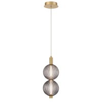 Pendelleuchte LED rund Ø 15,2 cm 3000 K Rauchglas...