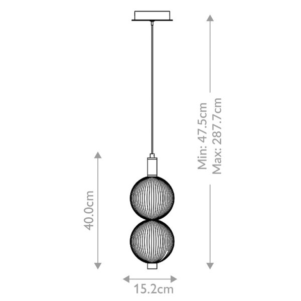 LED Hängelampe Weiß Nickel Ø 15,2 cm Kugel Schirm Glas Metall