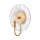 Wandleuchte innen H: 30 cm in Messing Antik aus Stahl Glas