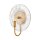Wandleuchte innen H: 30 cm in Messing Antik aus Stahl Glas