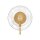 Wandleuchte innen H: 30 cm in Messing Antik aus Stahl Glas
