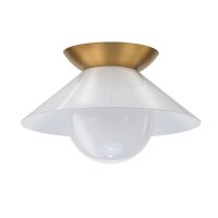 Deckenlampe Weiß Messing antik Ø 36,6 cm E27...